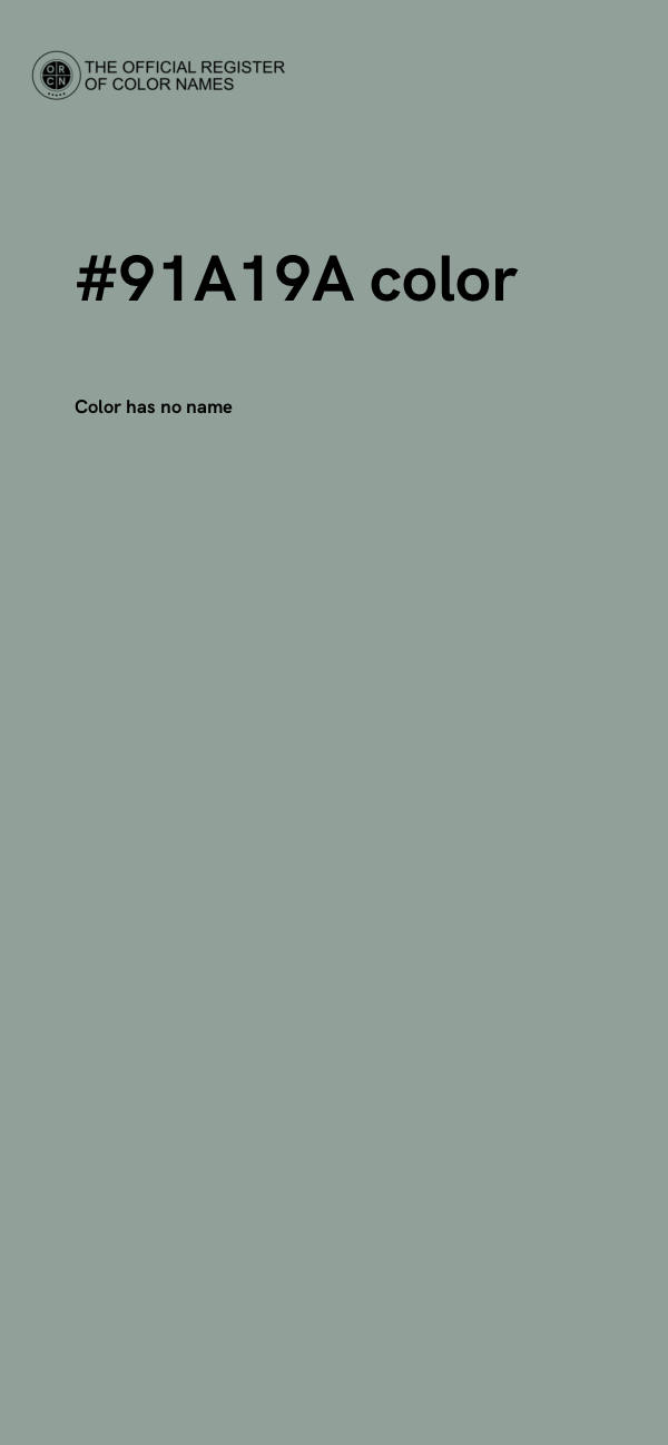 #91A19A color image