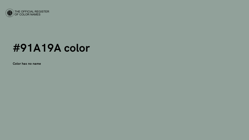 #91A19A color image