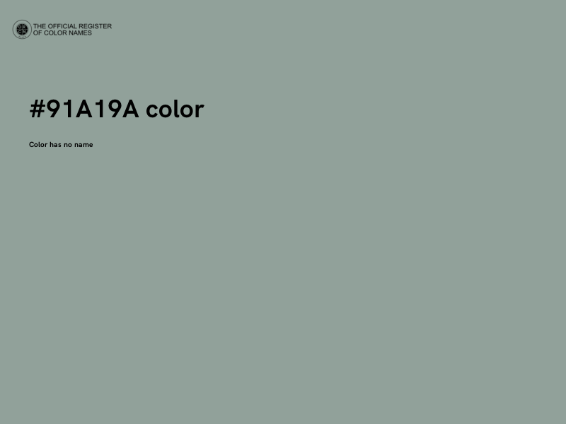 #91A19A color image