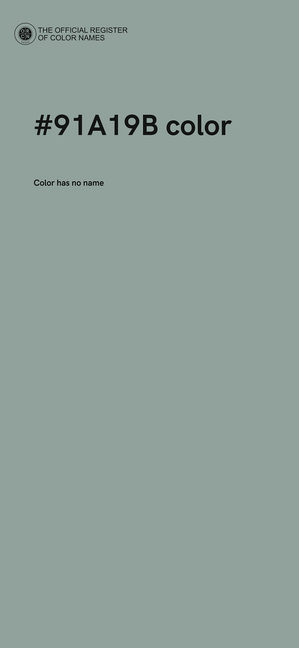 #91A19B color image
