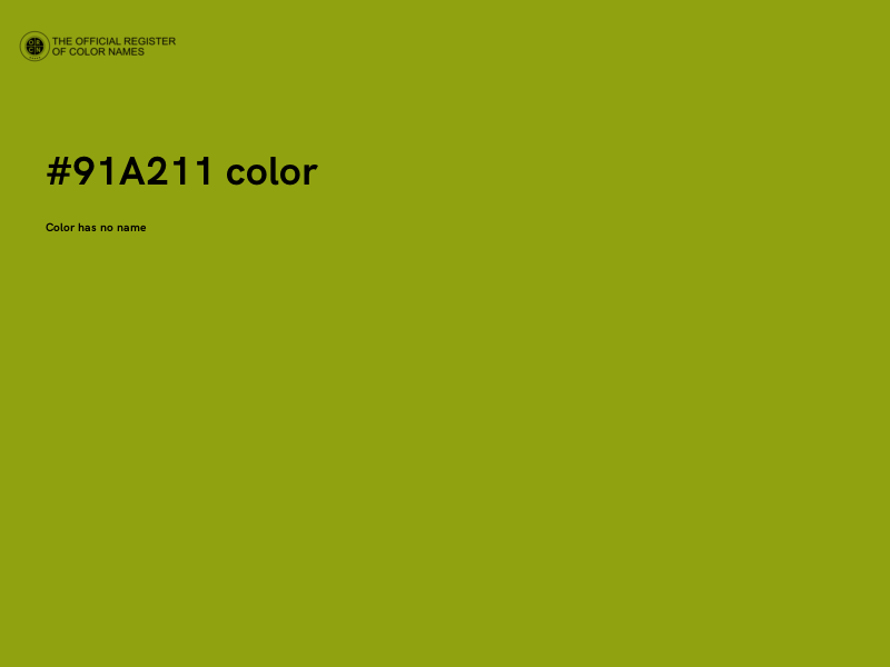 #91A211 color image