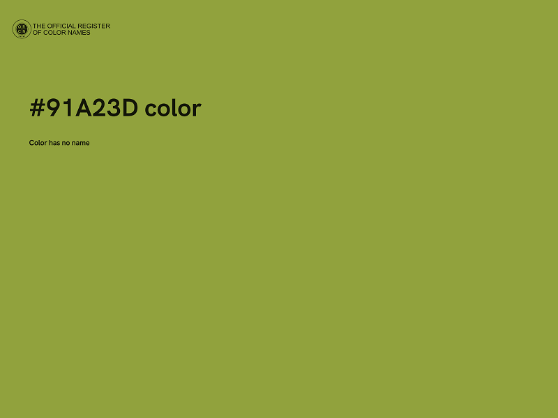 #91A23D color image