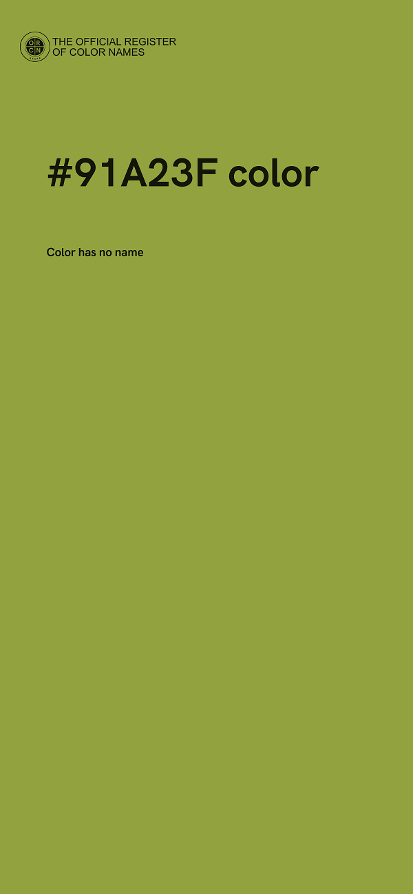 #91A23F color image