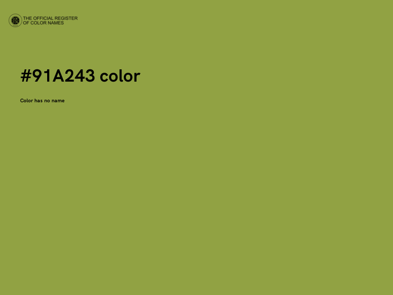 #91A243 color image