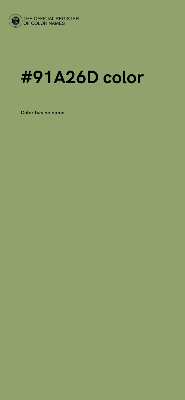 #91A26D color image