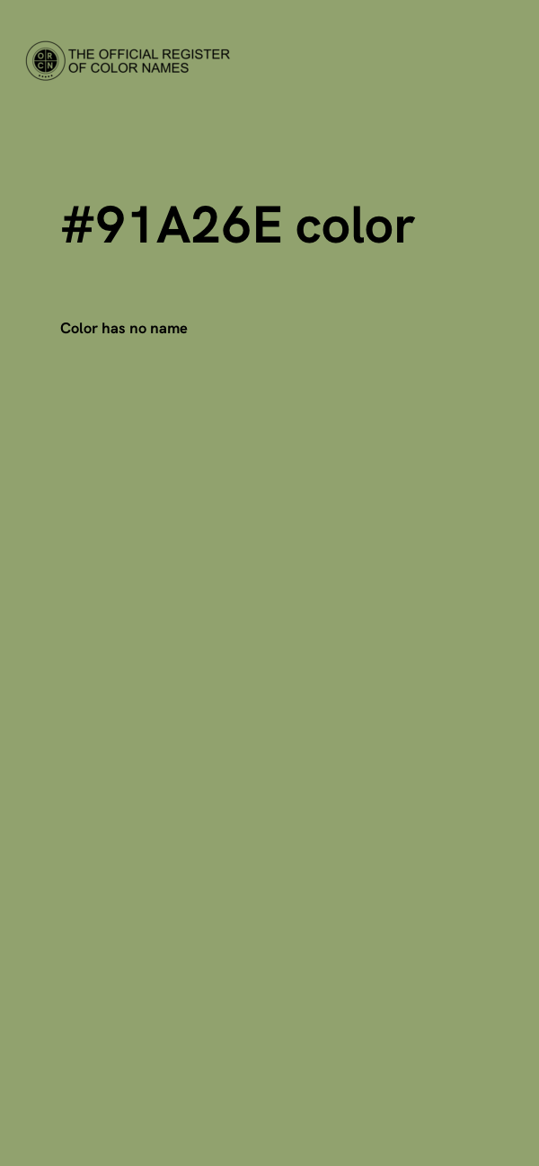 #91A26E color image