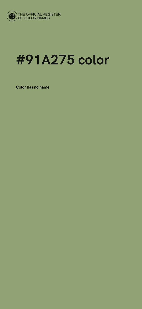#91A275 color image