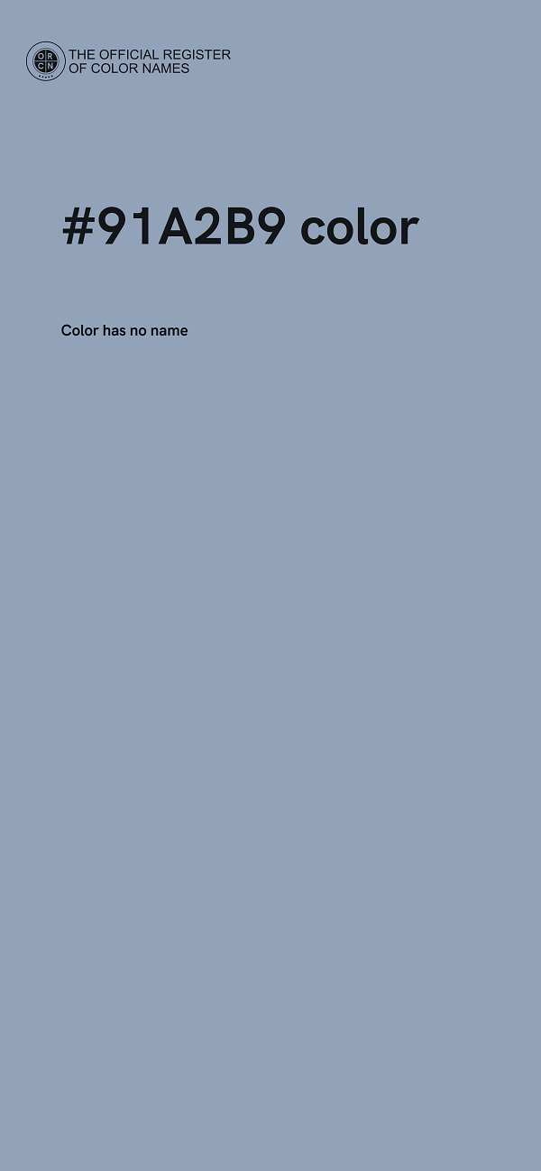#91A2B9 color image