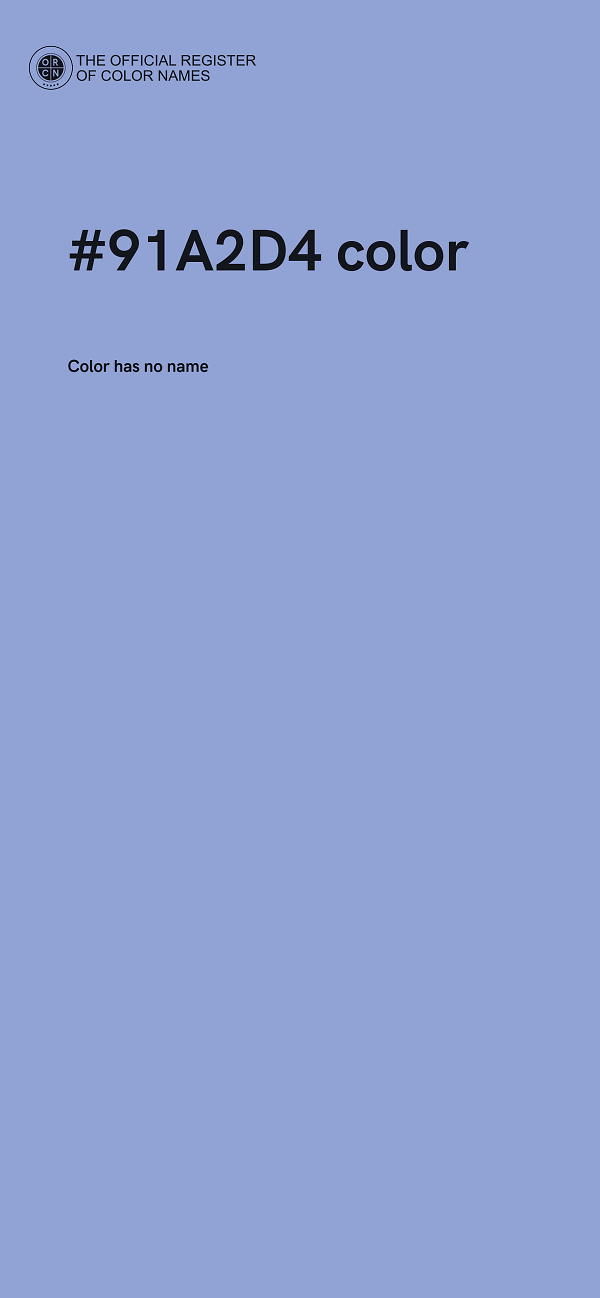 #91A2D4 color image