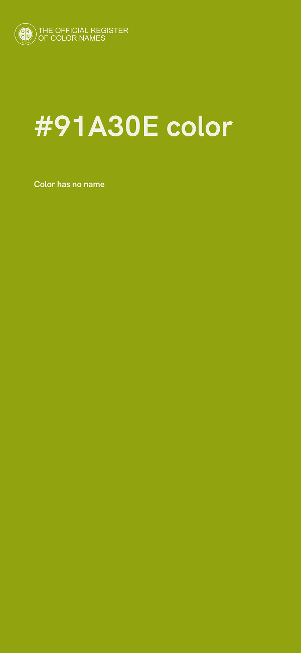 #91A30E color image