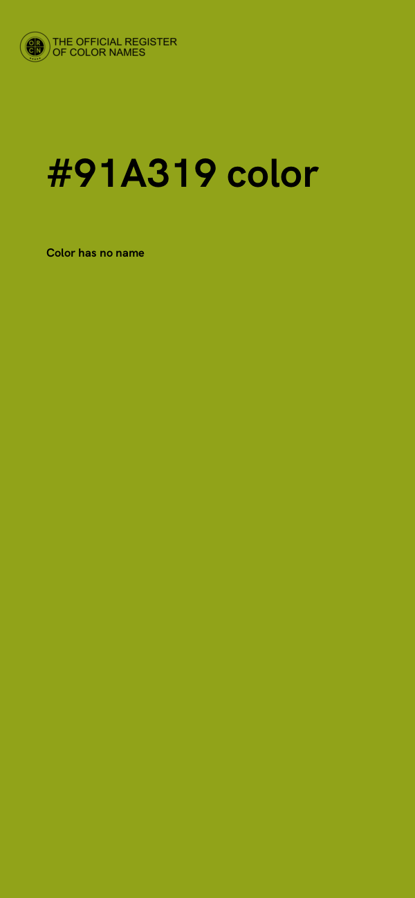 #91A319 color image