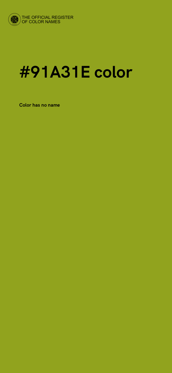 #91A31E color image