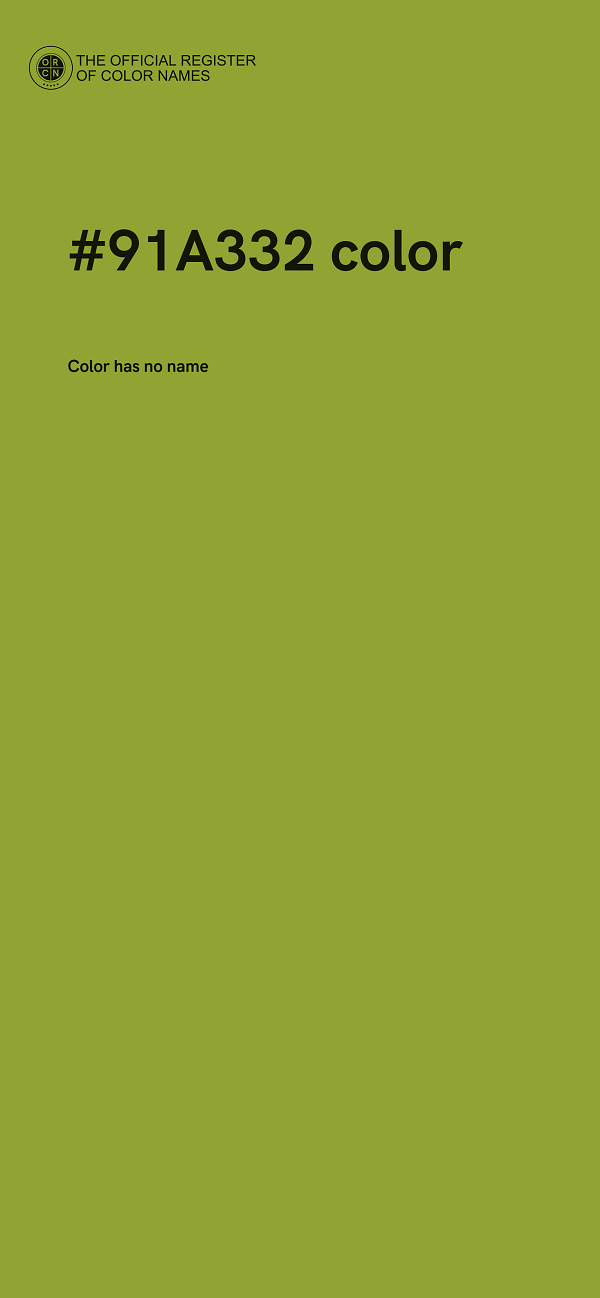 #91A332 color image