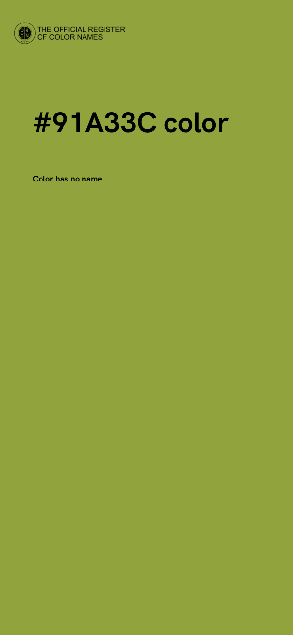#91A33C color image