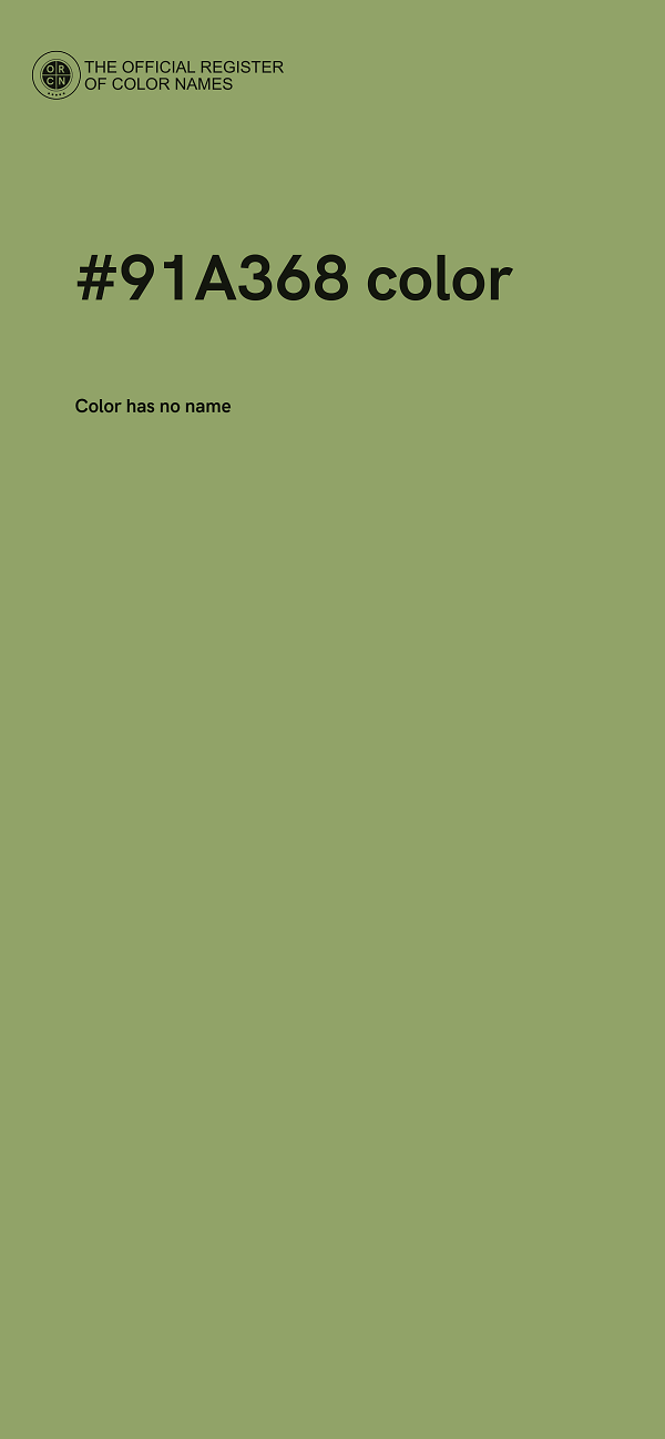 #91A368 color image