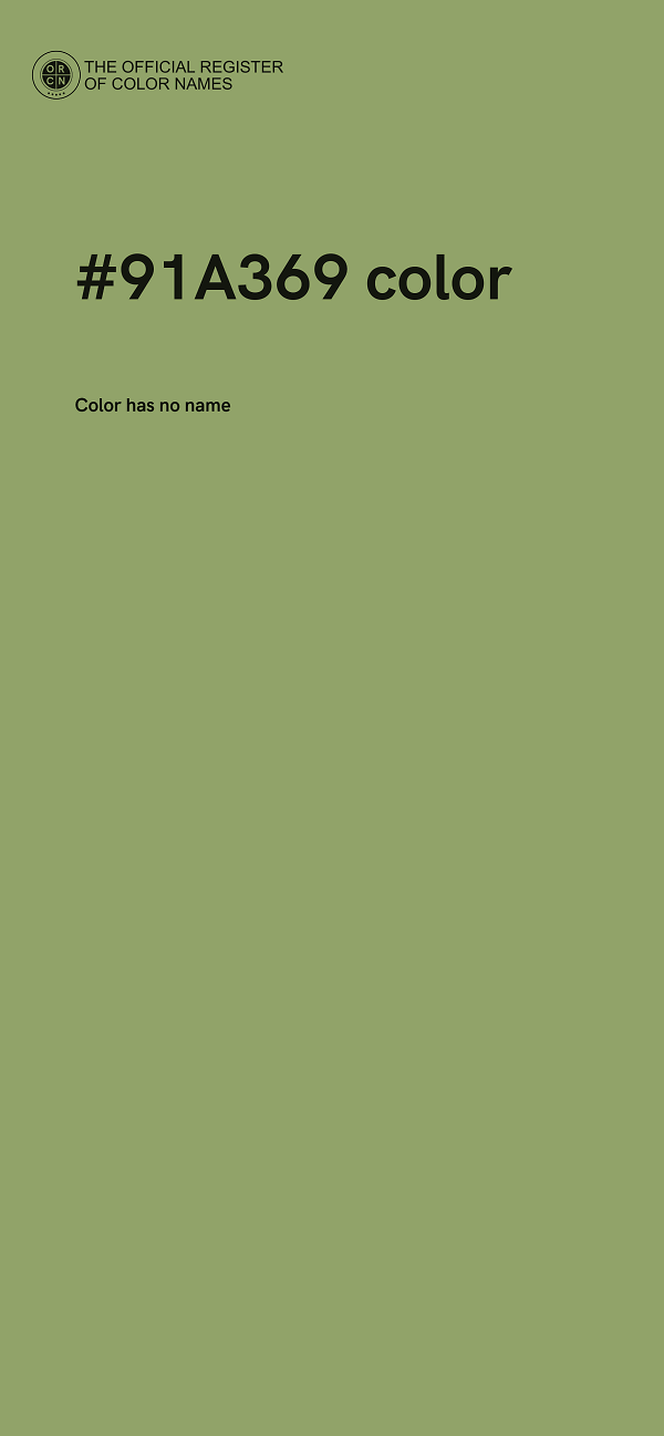 #91A369 color image