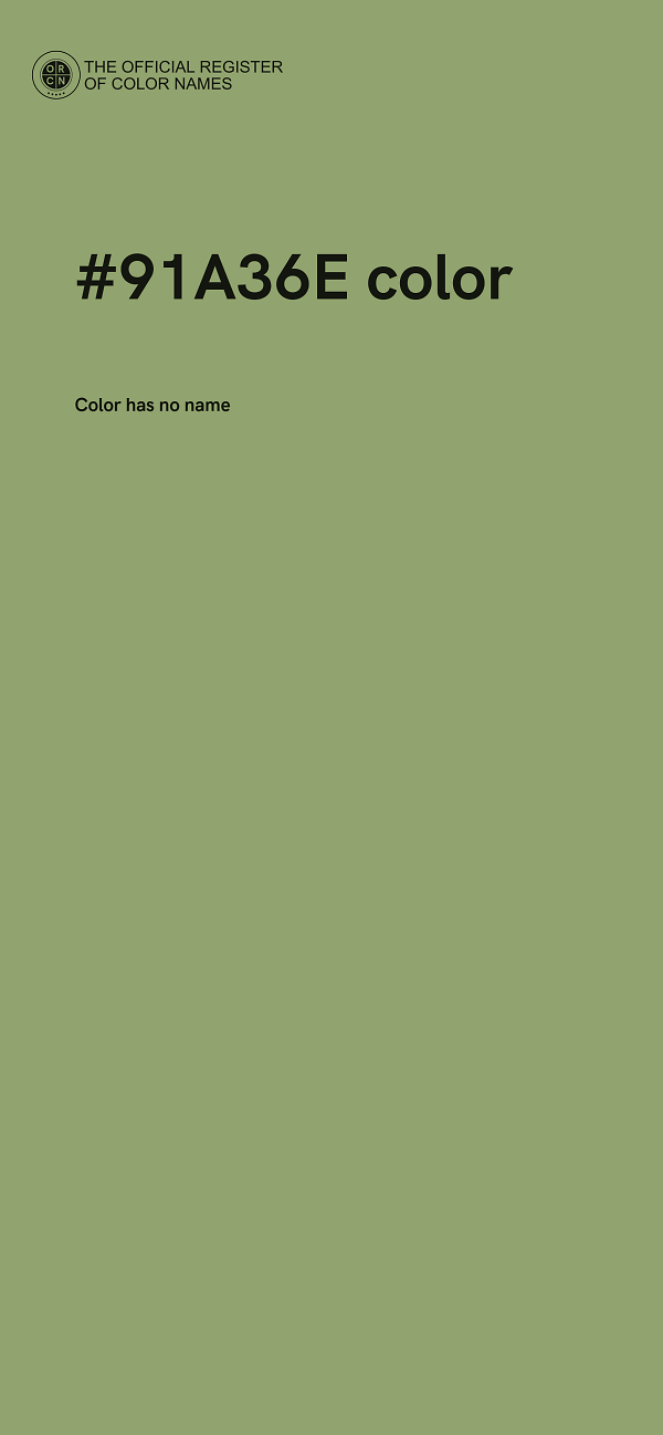#91A36E color image