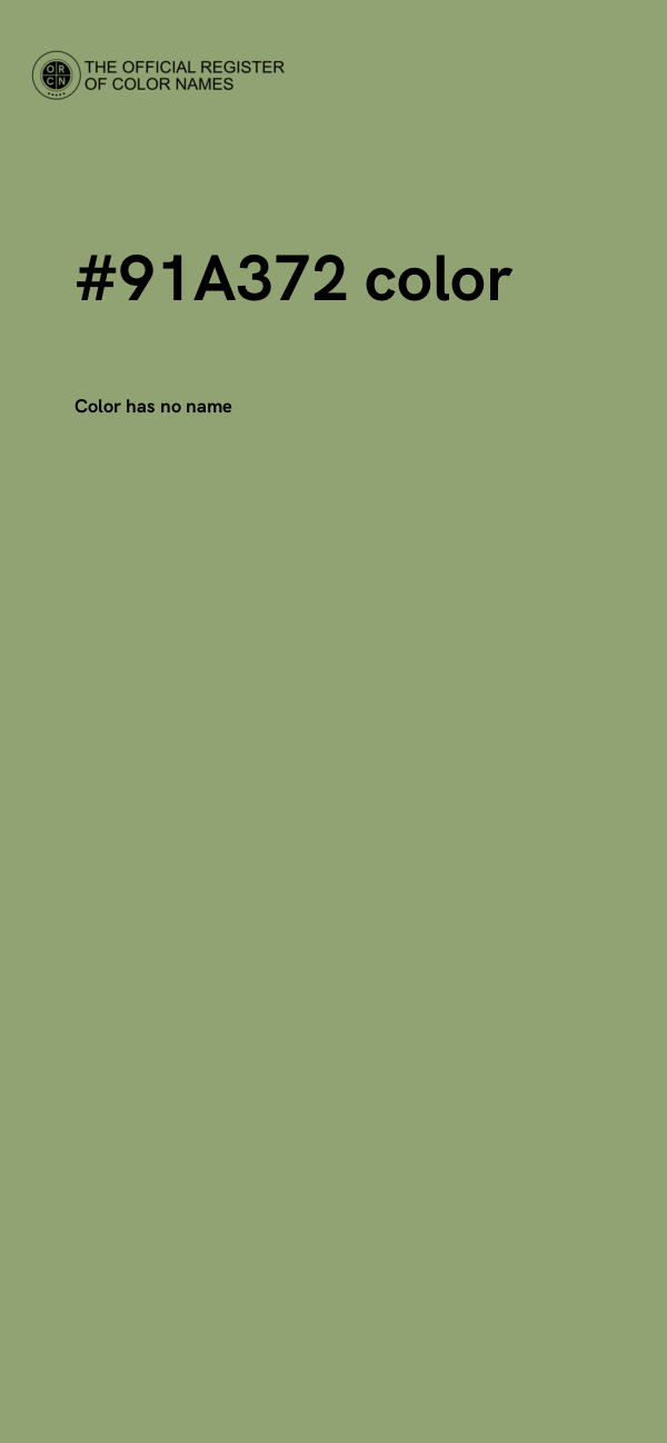 #91A372 color image