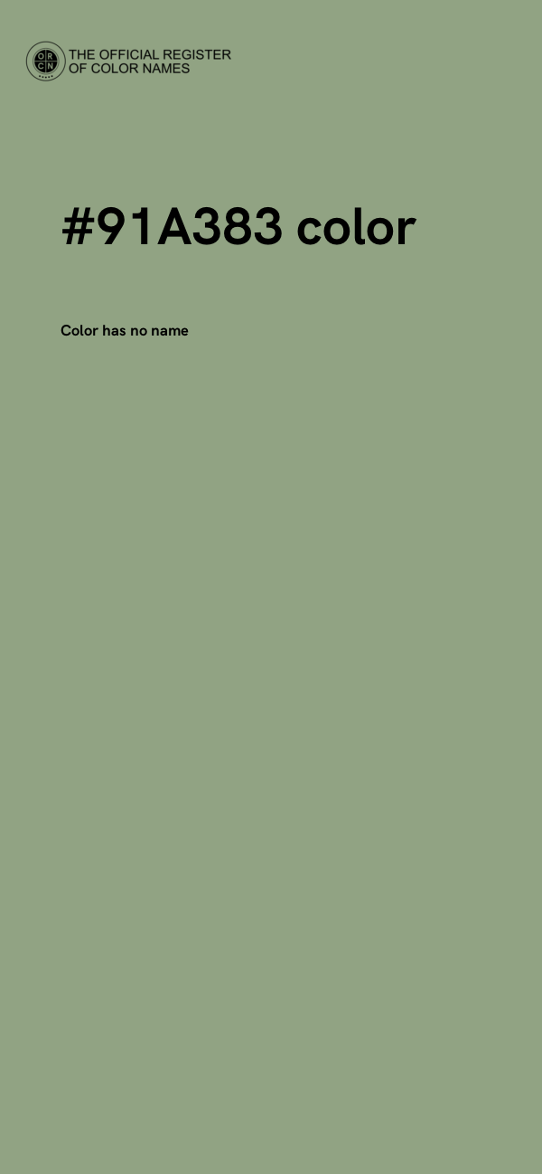 #91A383 color image