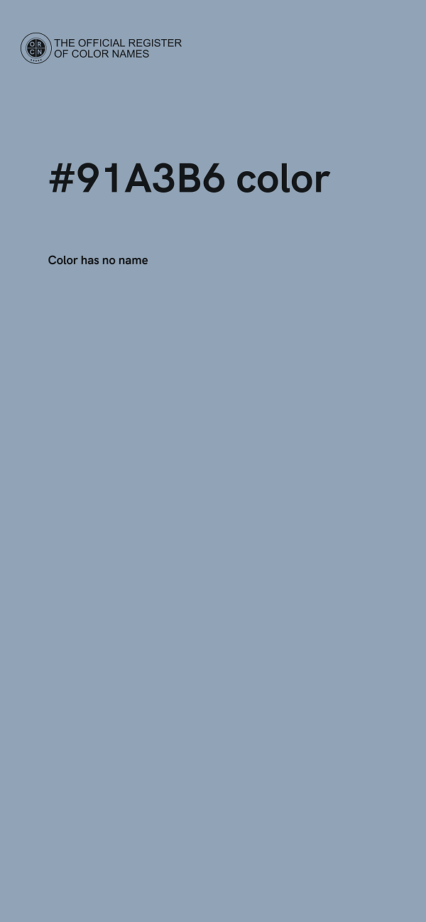 #91A3B6 color image