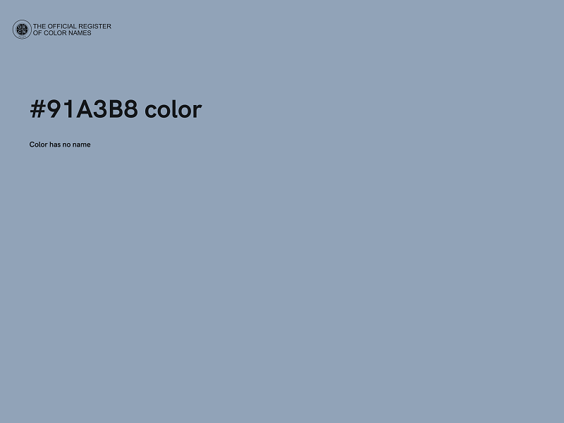 #91A3B8 color image