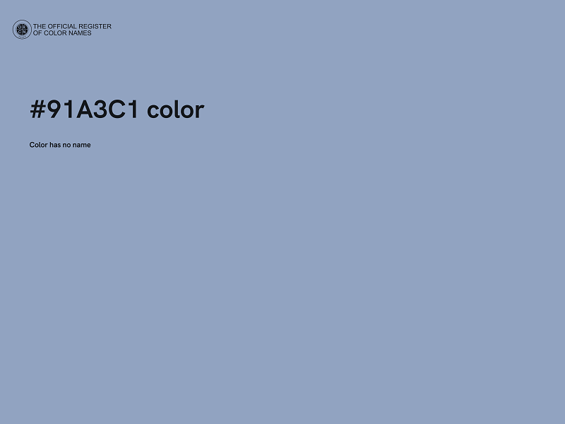 #91A3C1 color image