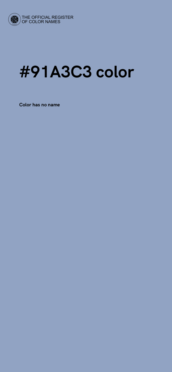 #91A3C3 color image