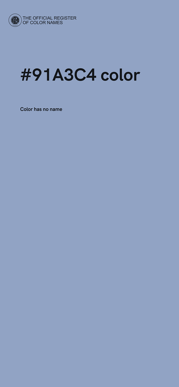 #91A3C4 color image