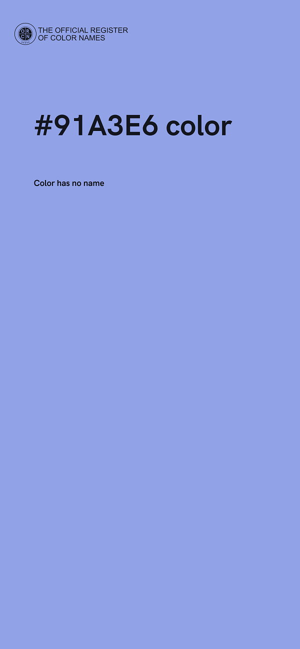#91A3E6 color image