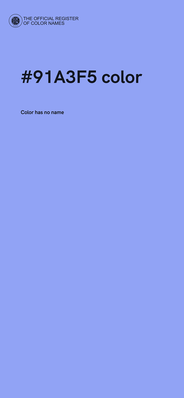 #91A3F5 color image