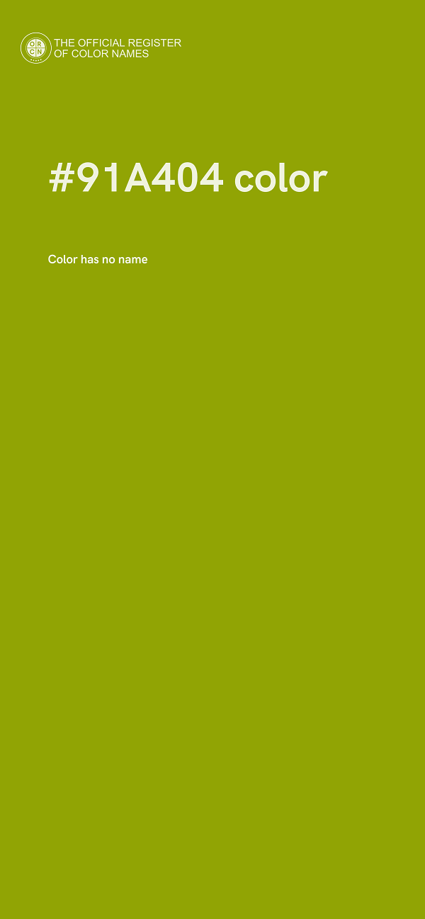 #91A404 color image