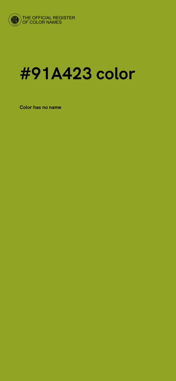 #91A423 color image