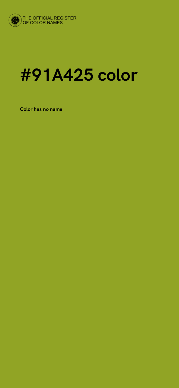 #91A425 color image