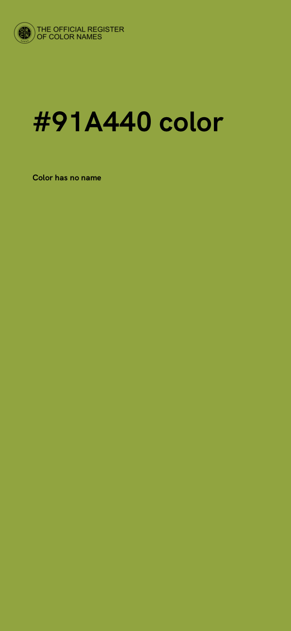 #91A440 color image