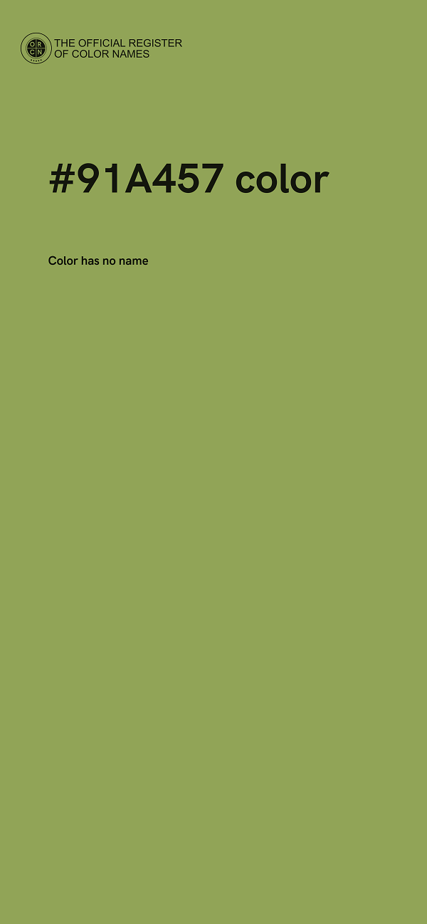 #91A457 color image