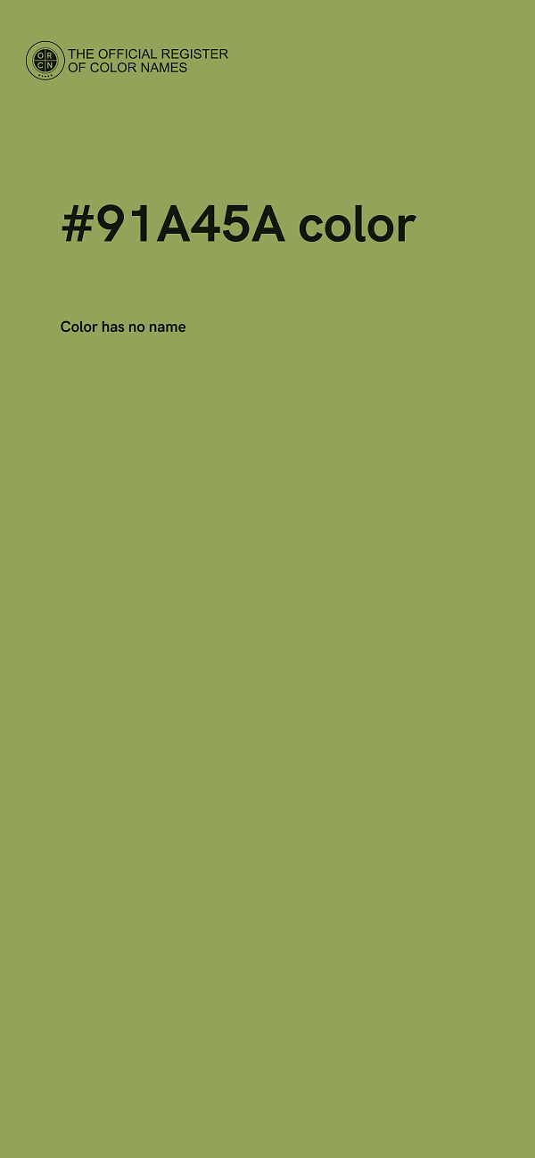 #91A45A color image