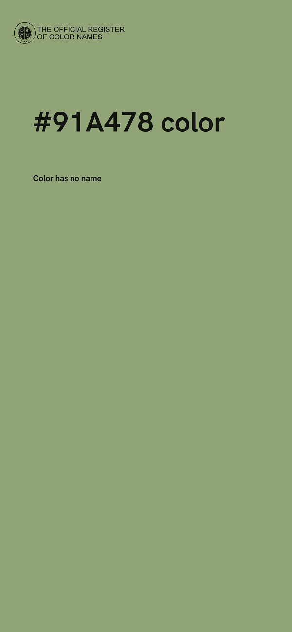 #91A478 color image