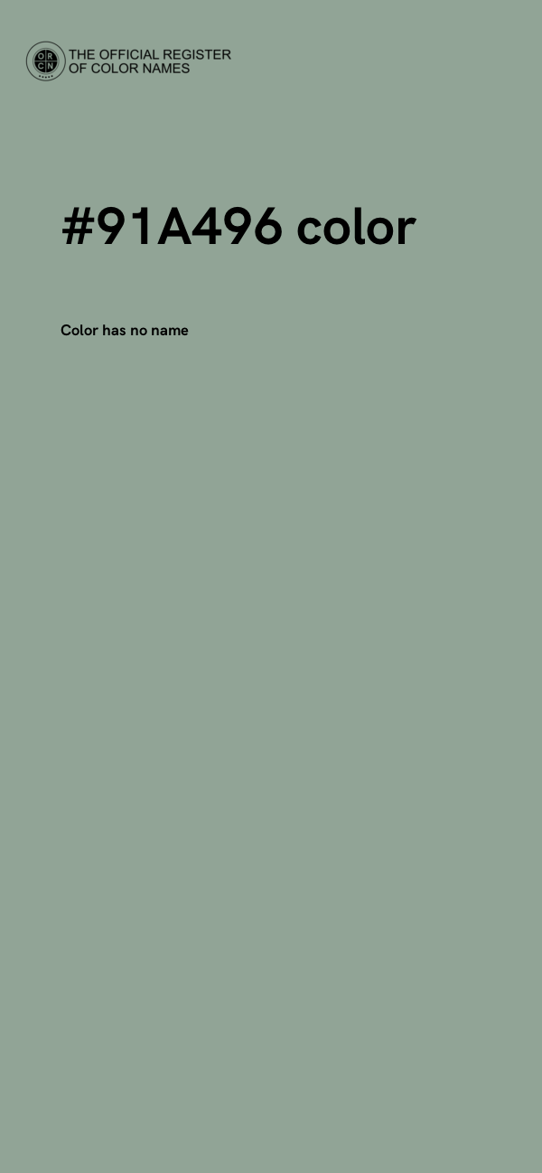 #91A496 color image