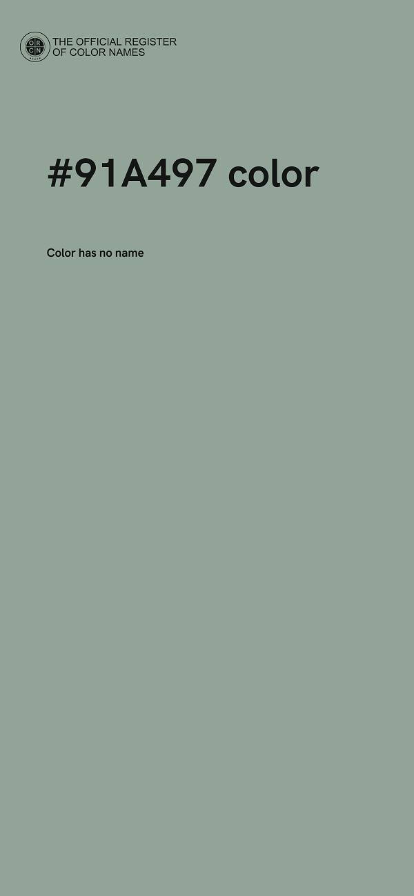 #91A497 color image