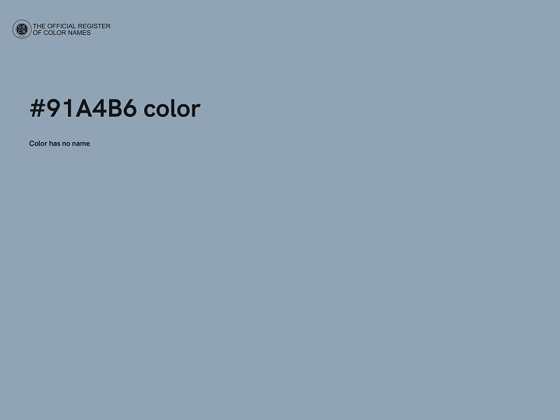 #91A4B6 color image