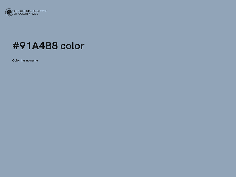 #91A4B8 color image