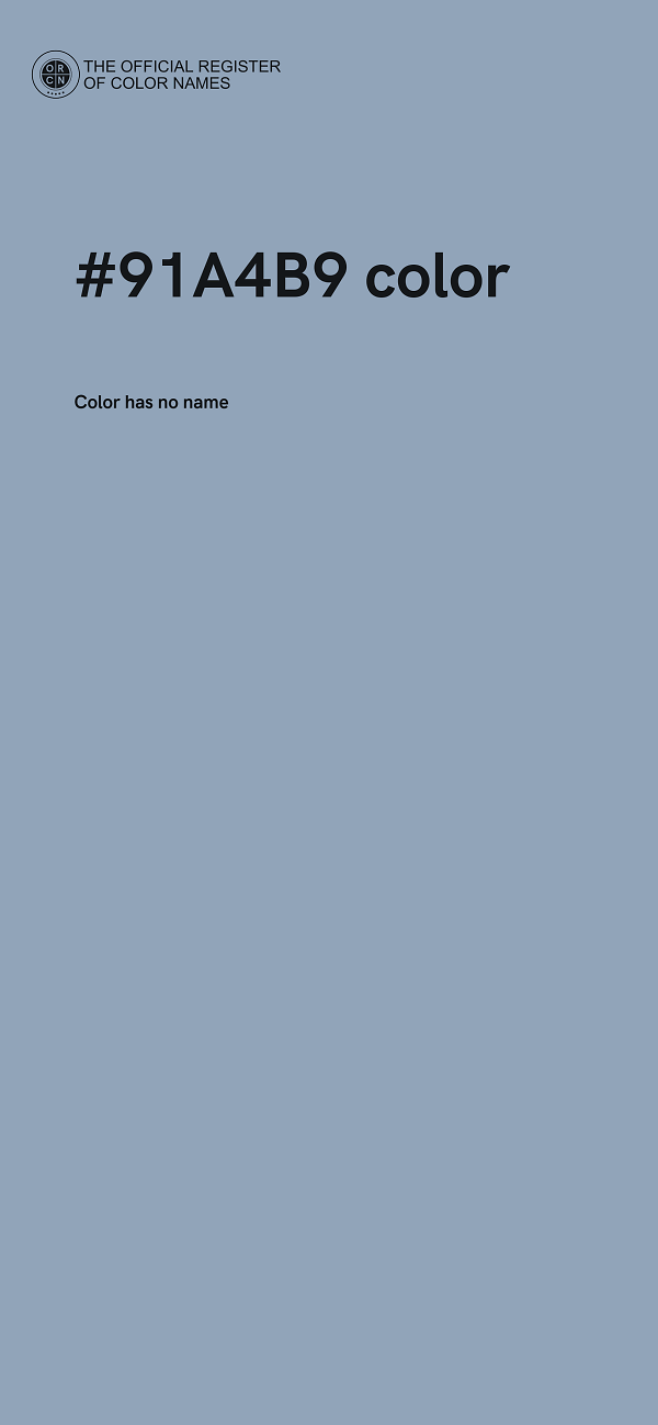 #91A4B9 color image