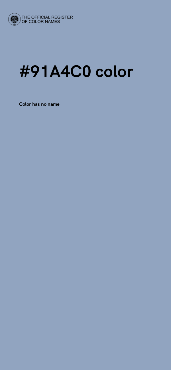 #91A4C0 color image