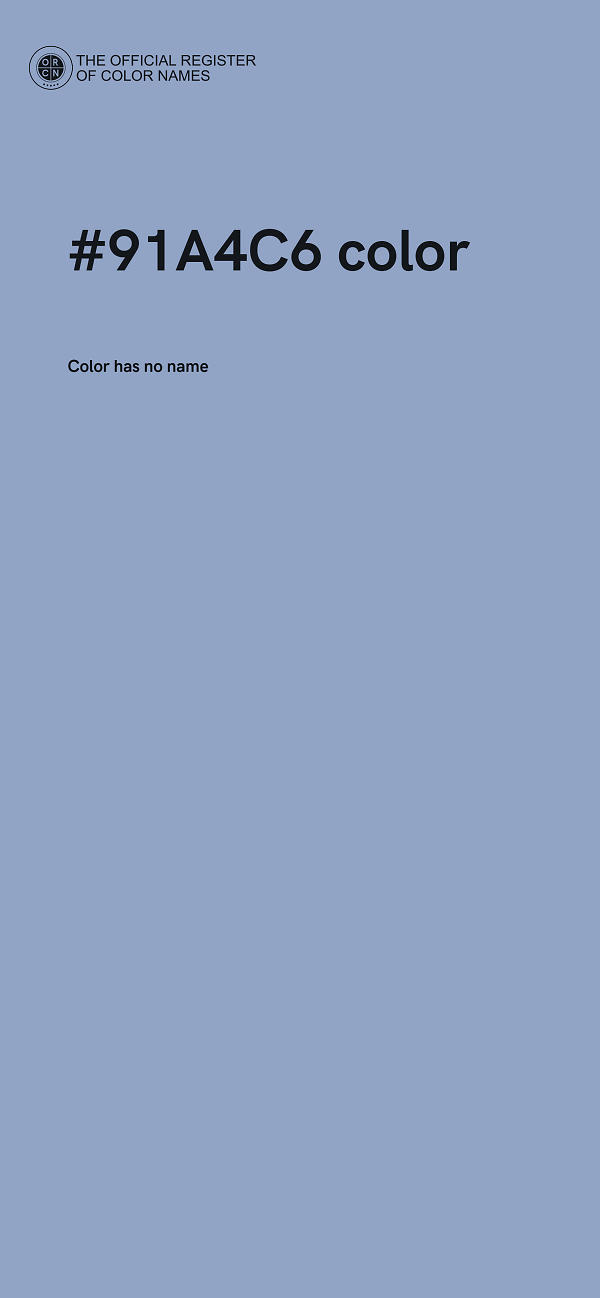 #91A4C6 color image