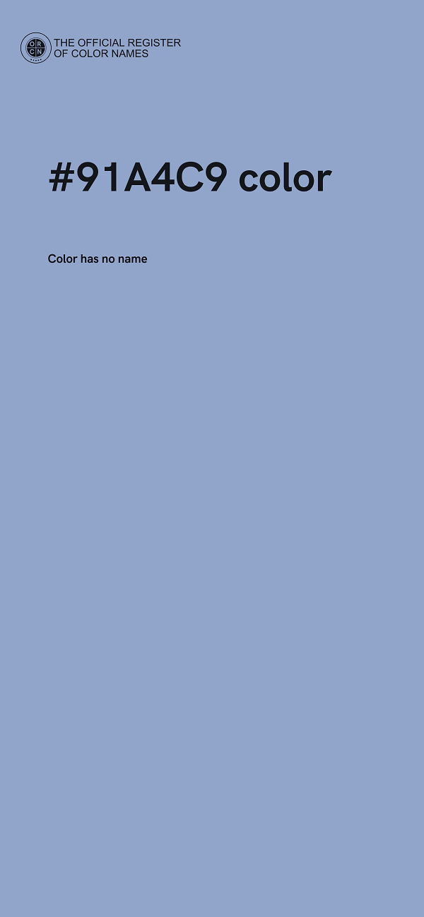#91A4C9 color image