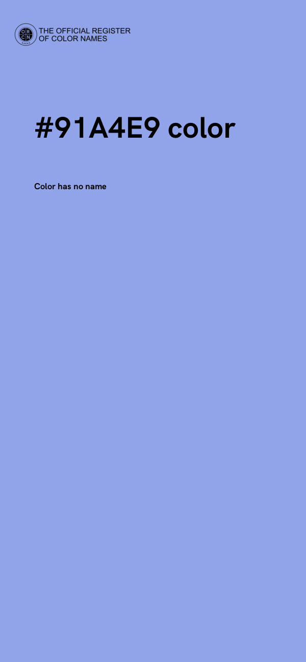 #91A4E9 color image