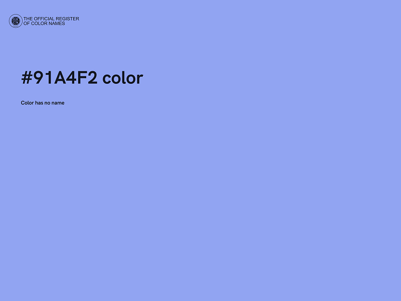 #91A4F2 color image