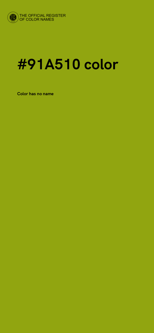 #91A510 color image