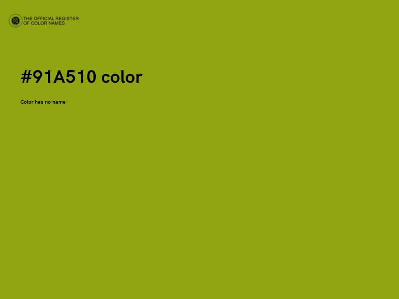 #91A510 color image