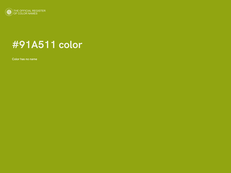 #91A511 color image